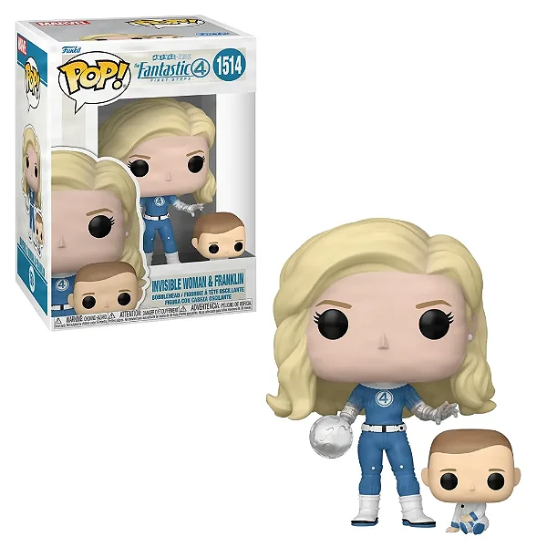 Funko Pop Marvel Quarteto Fantástico - Mulher Invisível e Franklin 1514