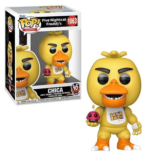 Funko Pop  Five Nights at Freddy’s 10 anos - Chica com Cupcake 1063