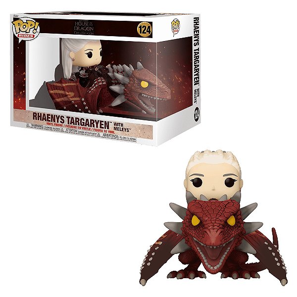 Funko Pop  House Of The Dragon Rhaenys Targaryen With Meleys 124