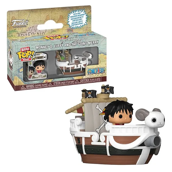 Funko Bitty Pop Rides One Piece - Monkey D. Luffy e Going Merry