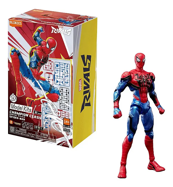 Boneco Blokees Champion Class Marvel Rivals Spiderman