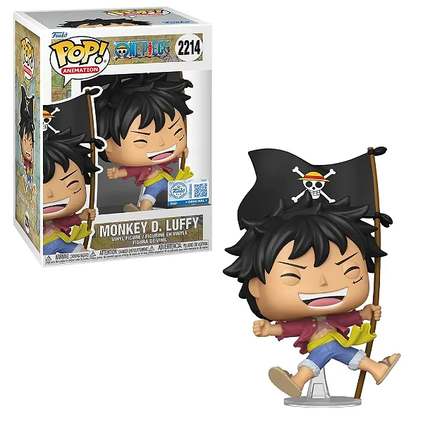 Funko Pop One Piece Monkey D.Luffy Luffy com a bandeira 2214