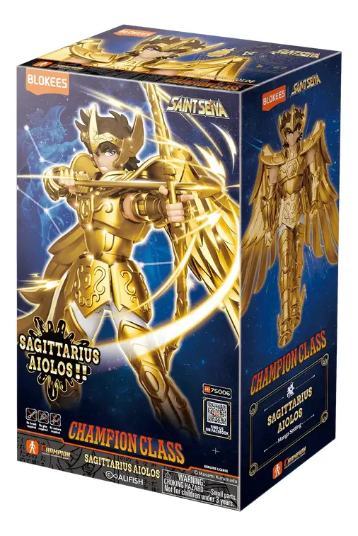 Boneco Blokees Champion Class Cavaleiros do Zodiaco Saint Seiya Sagittarius Aiolos