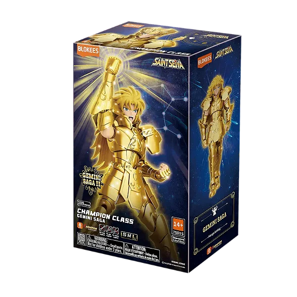 Boneco Blokees Champion Class Cavaleiros do Zodiaco Saint Seiya Gemini Saga