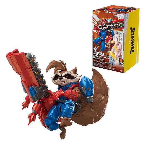 Boneco Blokees Champion Class Marvel Rivals Rockey Raccoon
