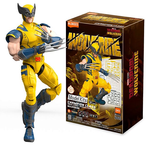 Boneco Blokees Champion Class Marvel Infinity Saga Wolverine