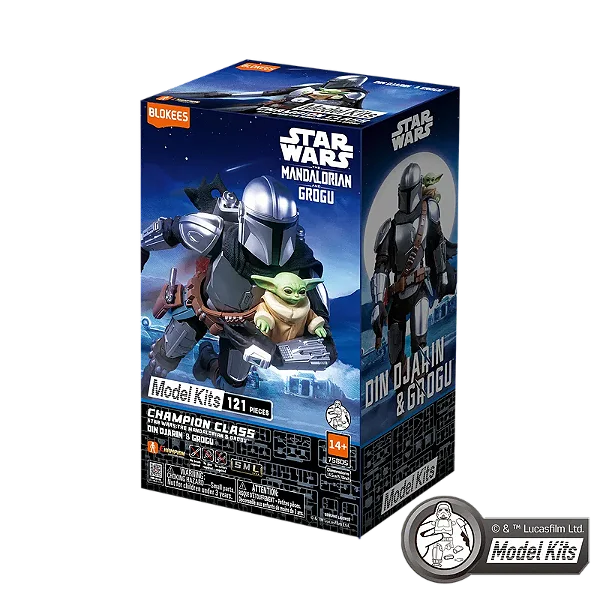 Boneco Blokees Champion Class Star wars Mandalorian and Grogu