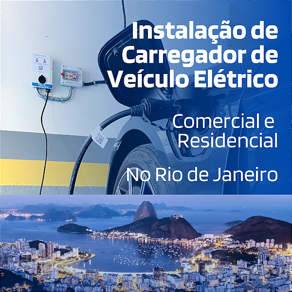 INSTALAÇÃO CARREGADOR DE CARRO ELÉTRICO 7,4KW no RJ + ART e Projeto