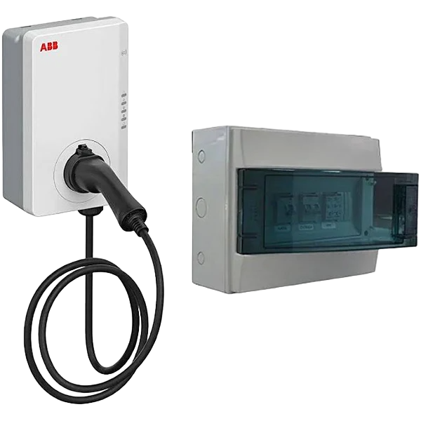 KIT ABB - CARREGADOR P/ CARRO ELÉTRICO 7,4KW + QUADRO DE PROTEÇÃO 7,4KW