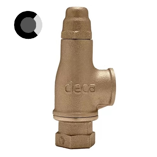 Válvula Alívio de Bronze Disco Metálico DECA 7 Bar 1/2”