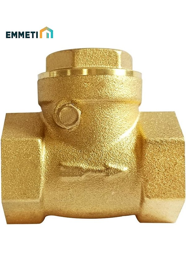 VALVULA RETENÇÃO HORIZONTAL LATÃO BSP 3/4" EMMETI