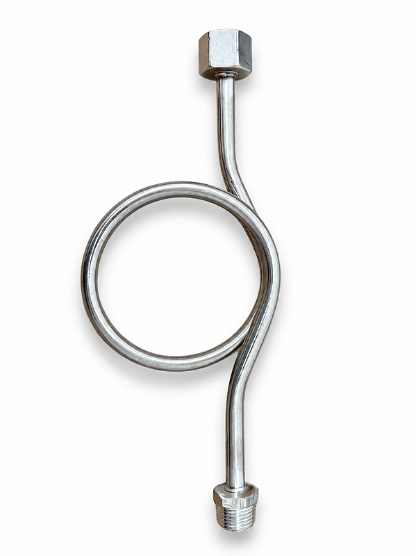 Tubo Sifão Trombeta em Aço Inox Macho X Fêmea Rosca 1/2”
