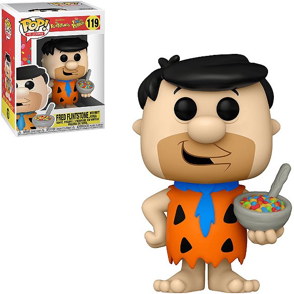 Funko Pop 119 The Flintstones Fred Flintstone With Fruity Pebbles