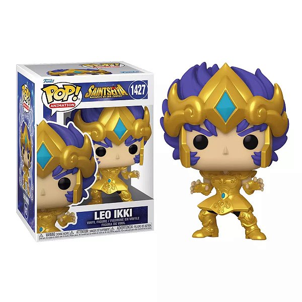 Funko Pop 1427 Cavaleiros do Zodíaco Leo Ikki (com armadura dourada)