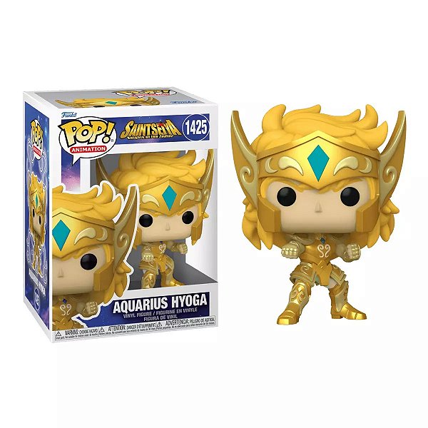 Funko Pop 1425 Cavaleiros do Zodíaco Aquarius Hyoga (com armadura dourada)