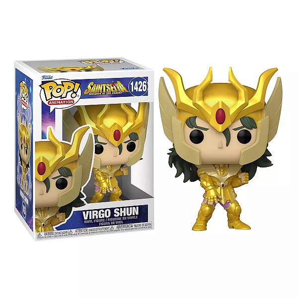 Funko Pop 1426 Cavaleiros do Zodíaco Virgo Shun (com armadura dourada)