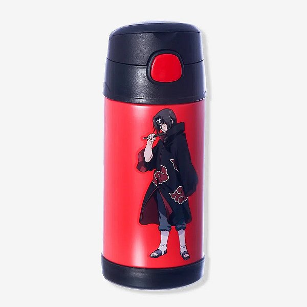 Garrafa Click com Canudo 300ml Naruto Akatsuki
