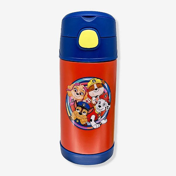 Garrafa Click com Canudo 300ml Patrulha Canina