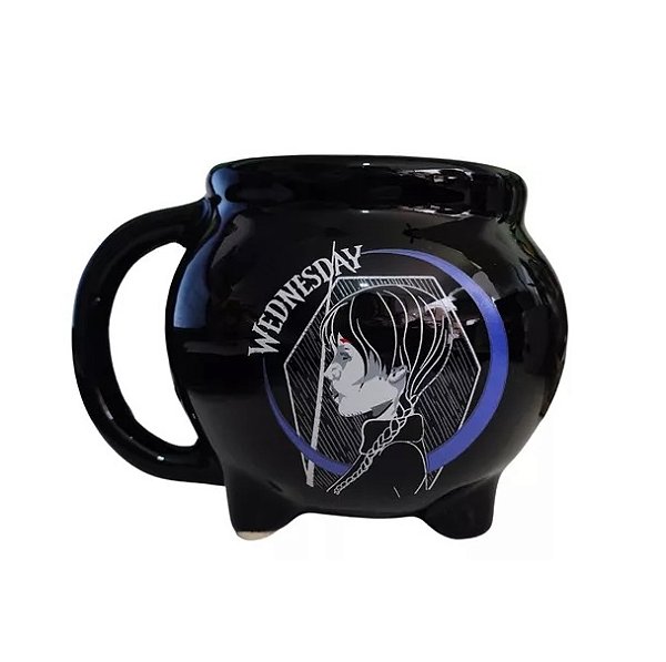 Caneca 3D Caldeirão 450ml Wandinha