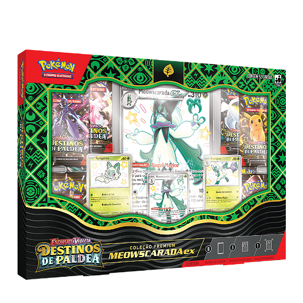 Box Pokémon TCG Iniciais de Paldea Meowscarada EX