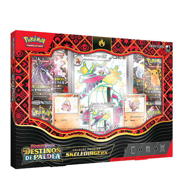 Box Pokémon TCG Iniciais de Paldea Skeledirge EX