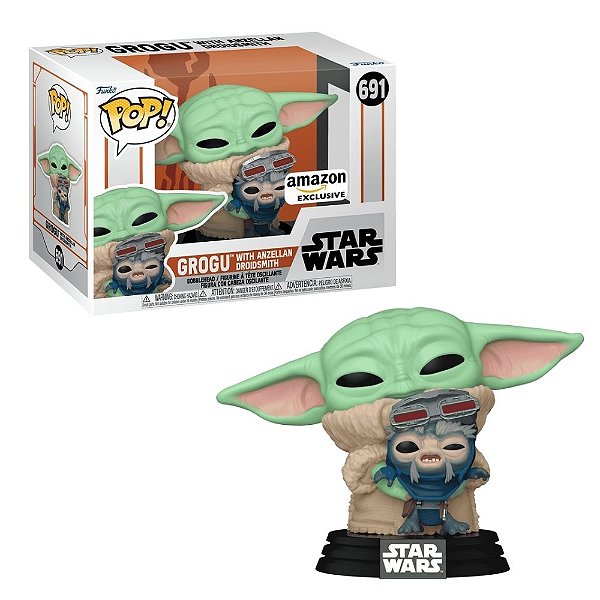 Funko Pop 691 Star Wars Mandalorian - Grogu Com Droidsmith