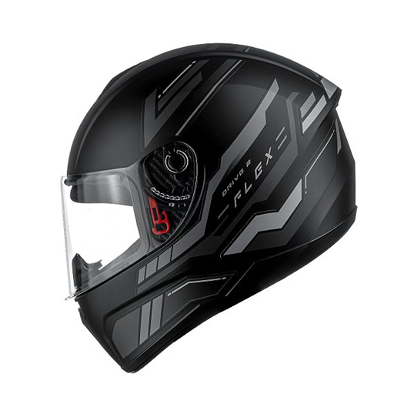 Capacete Fly Drive 2 Hg Flex Grafite Fosco