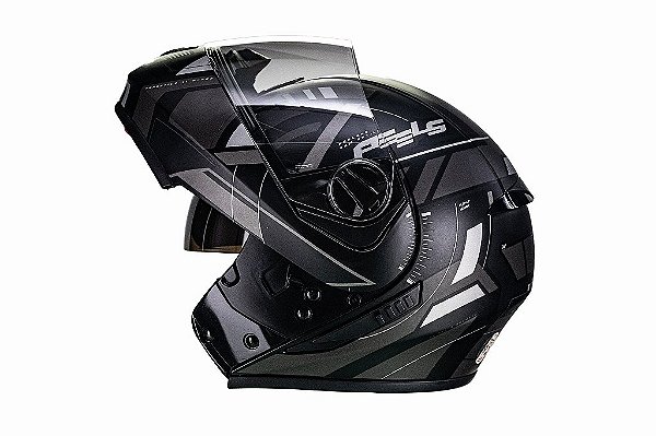 Capacete Peels Robocop U-rb2 Dynamic Preto Fosco Grafite