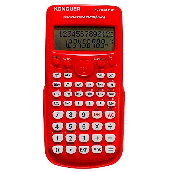 CALCULADORA CIENTIFICA 240 FUNCOES KQ-350BR VERMELHA