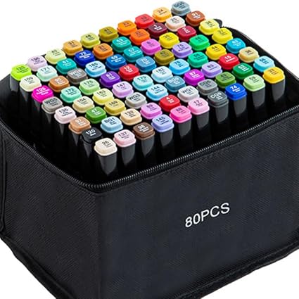 CANETA HIDROGRAFICA 80 CORES PONTA DUPLA TOUCH