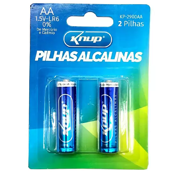 PILHA ALCALINA PEQUENA AA C/2 1.5V-LR6 KP-2900AA KNUP