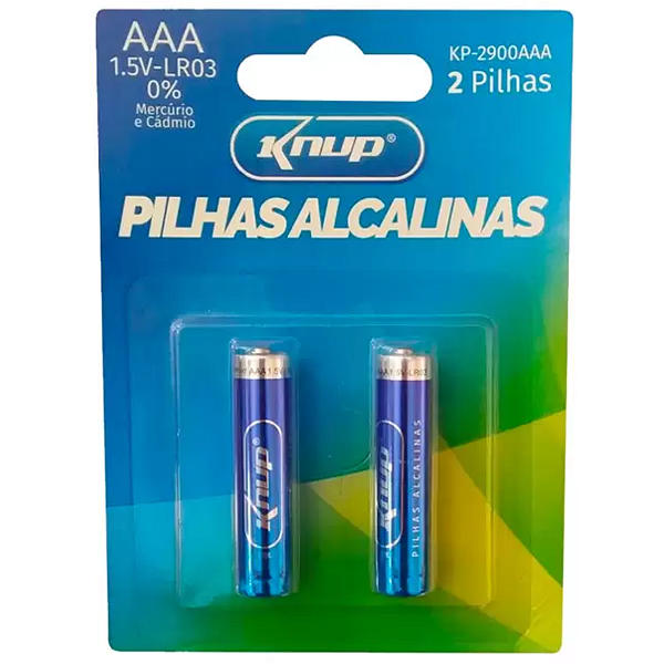 PILHAS ALCALINA PALITO AAA C/2 1.5V-LR03 KP-2900AAA KNUP