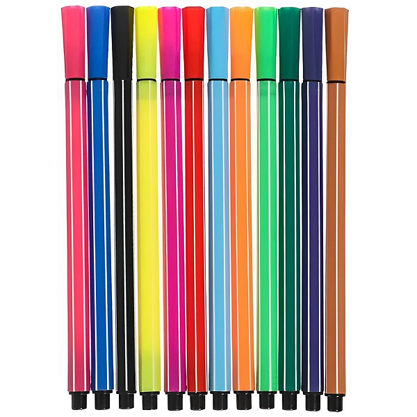 CANETA HIDROGRAFICA 0.4 12 CORES CA1777 FINE LINE