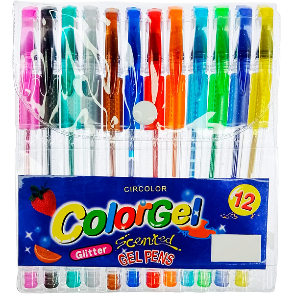 CANETA GEL 12 CORES PERFUMADAS COLORGEL
