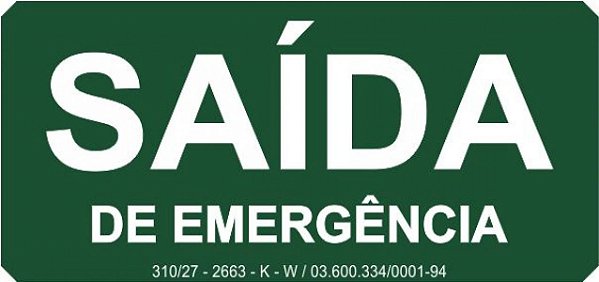PLACA INDICATIVA DE SAÍDA DE EMERGENCIA - SE