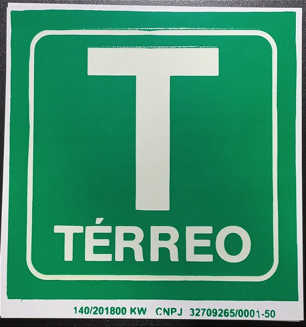 PLACA INDICATIVA DE TÉRREO