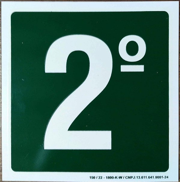 PLACA INDICATIVA DE 2° ANDAR