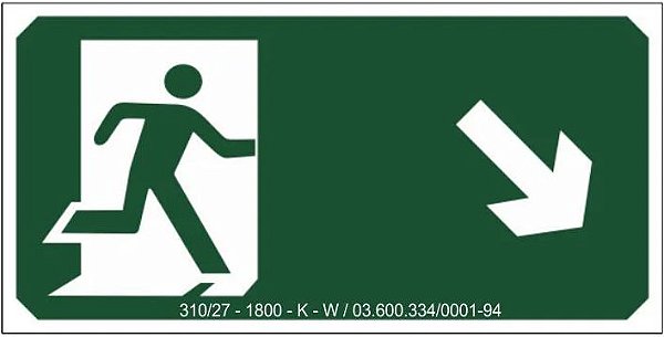 PLACA INDICATIVA DE RAMPA DESCE A DIREITA - S6