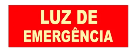 PLACA INDICATIVA LUZ DE EMERGÊNCIA - LE