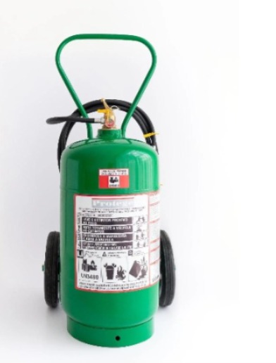 EXTINTOR CARRETA PARA BATERIA DE LÍTIO 50 LITROS
