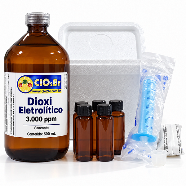 Dioxi Eletrolítico 3.000 ppm — 500 mL — com acessórios