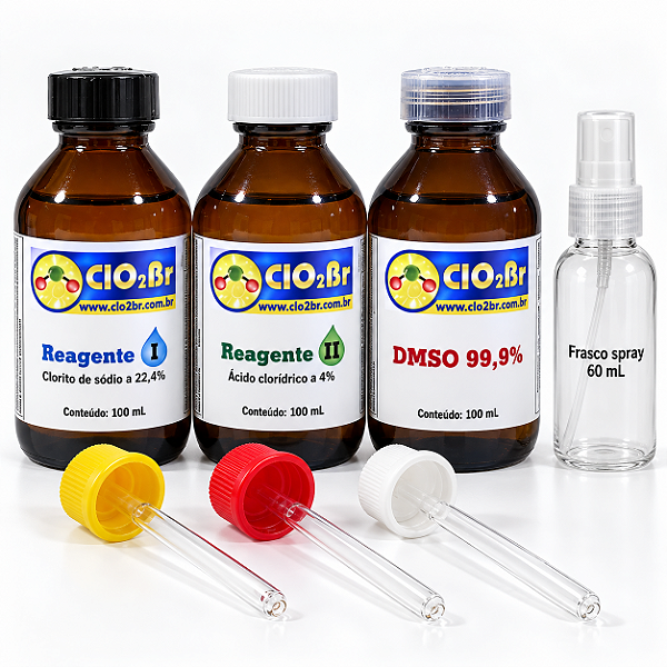 KIT SANEANTE 100 mL VIDRO. + DMSO 99% - 100 mL (VOL. TOTAL 300 mL)