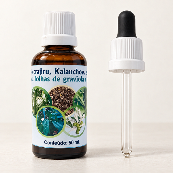 Extrato de Crajiru, Graviola, Oliveira, Kalanchoe e Ervas Finas Peruanas - 50 mL