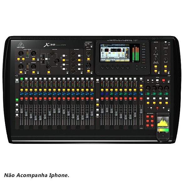 Mesa de Som Digital 32 Canais 16 Auxiliares USB BEHRINGER X32