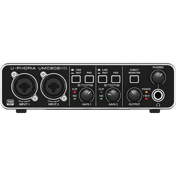 Interface de Áudio U-PHORIA UMC202HD USB 2.0 - BEHRINGER
