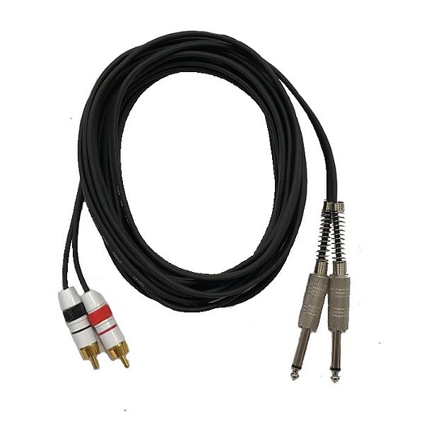 Cabo Philips Paralelo L Bronze 2RCAx2P10M 5MTS KALIFA CABLES