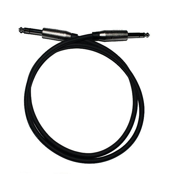 Cabo de Sinal Linha Prata P10 x P10 1m - Kalifa Cables
