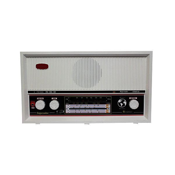 Rádio Portátil Imperador 6 Faixas CRMIF61 Branco COMPANHEIRO