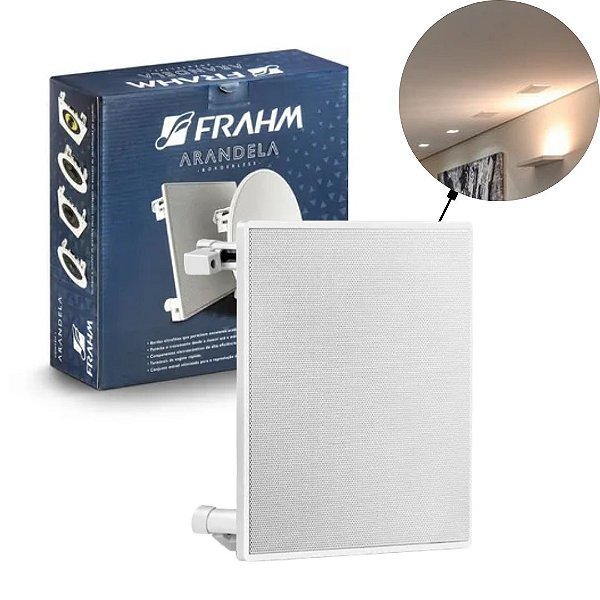 Arandela 6CX-40Q Coaxial Quadrada Branca 40w - FRAHM