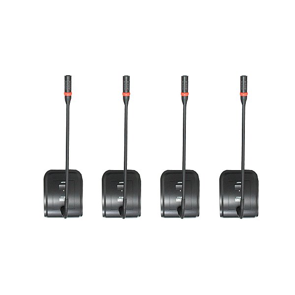 Sistema Microfone s/Fio UHF Gooseneck HT840B 4 Microfones CSR